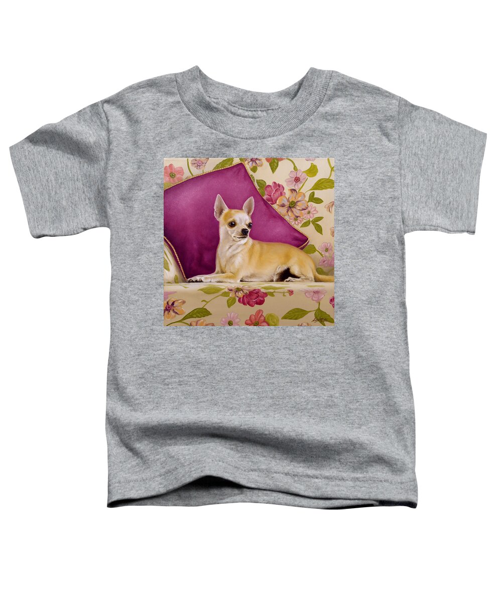 Chihuahua Toddler T-Shirt featuring the painting Chihuahua II by John Silver