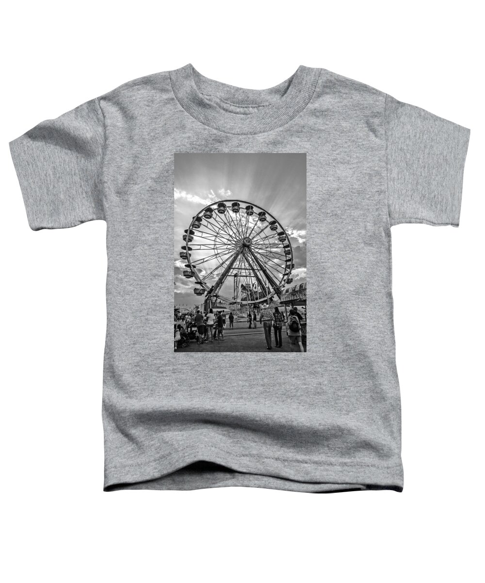 Ferris Wheel Toddler T-Shirt featuring the photograph Childs Delight by Sennie Pierson