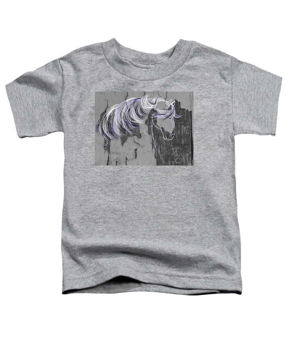 Animal Toddler T-Shirt featuring the digital art Chipped Paint by Debra Baldwin