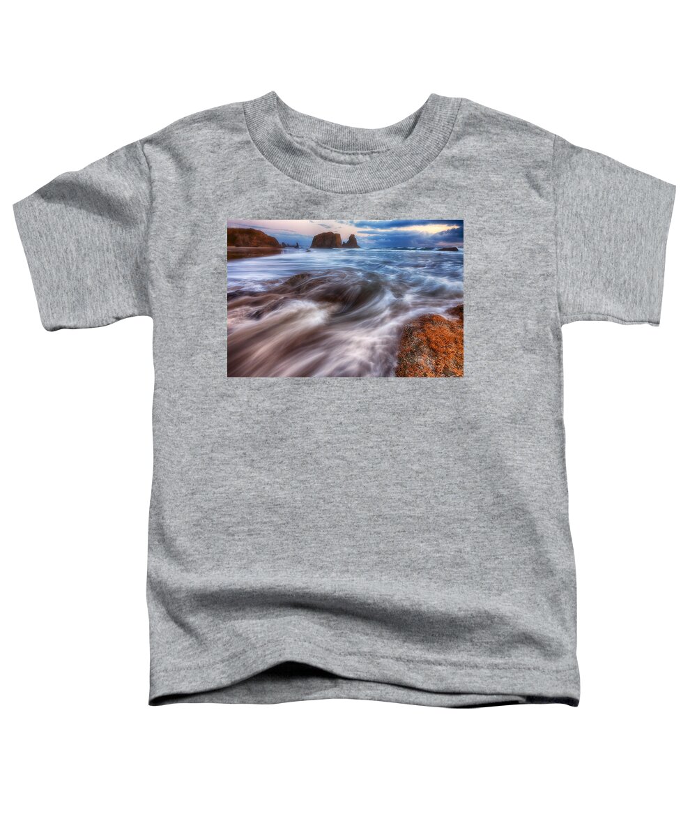 Sunset Toddler T-Shirt featuring the photograph Coastal Flow by Darren White