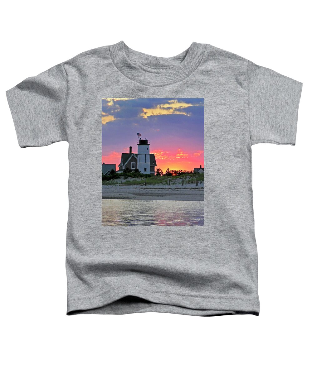 Cocktail Toddler T-Shirt featuring the photograph Cocktail Hour at Sandy Neck Lighthouse by Charles Harden