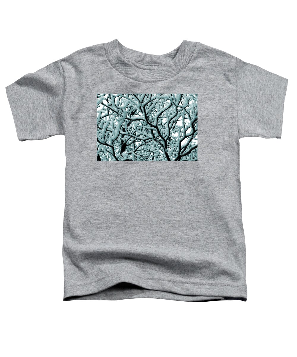 Frosted Tree Toddler T-Shirt featuring the photograph Cold Frosted Limbs Above by Michael Eingle