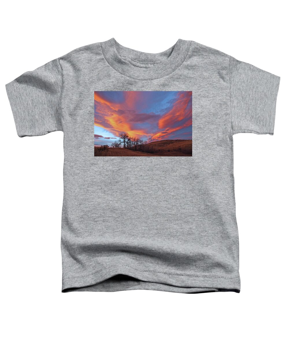 Cottonwood Tree Print Toddler T-Shirt featuring the photograph Cottonwood Sunset by Jim Garrison