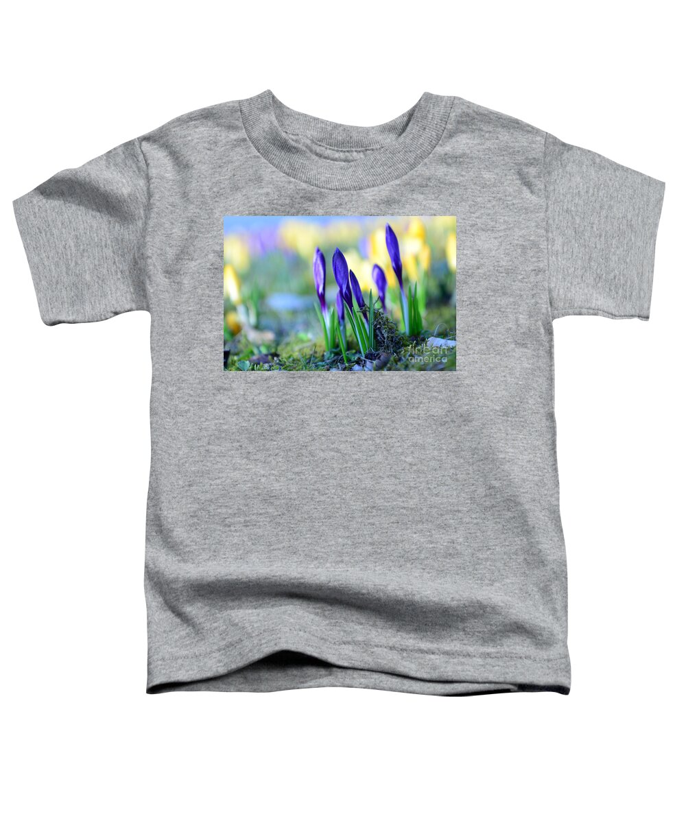 Bokeh Toddler T-Shirt featuring the photograph Crocus by Hannes Cmarits