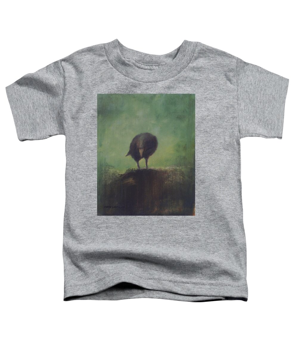 Crow Toddler T-Shirt featuring the painting Crow 12 by David Ladmore