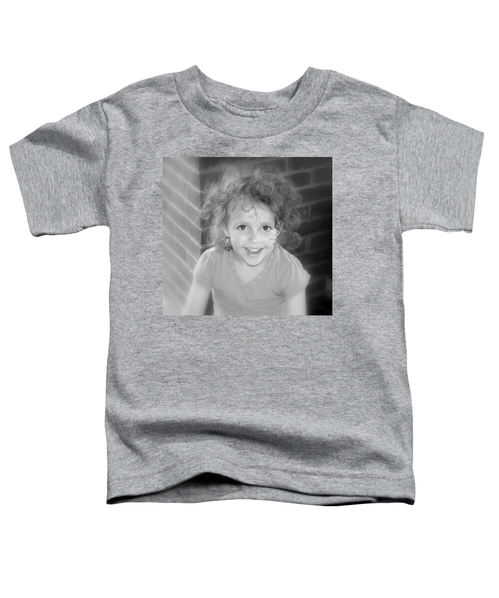 Girl Toddler T-Shirt featuring the photograph Curly by Deborah Crew-Johnson