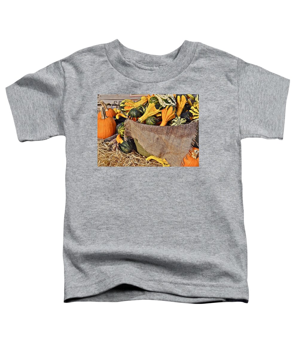 Autumn Toddler T-Shirt featuring the photograph Cut in Half by Frozen in Time Fine Art Photography