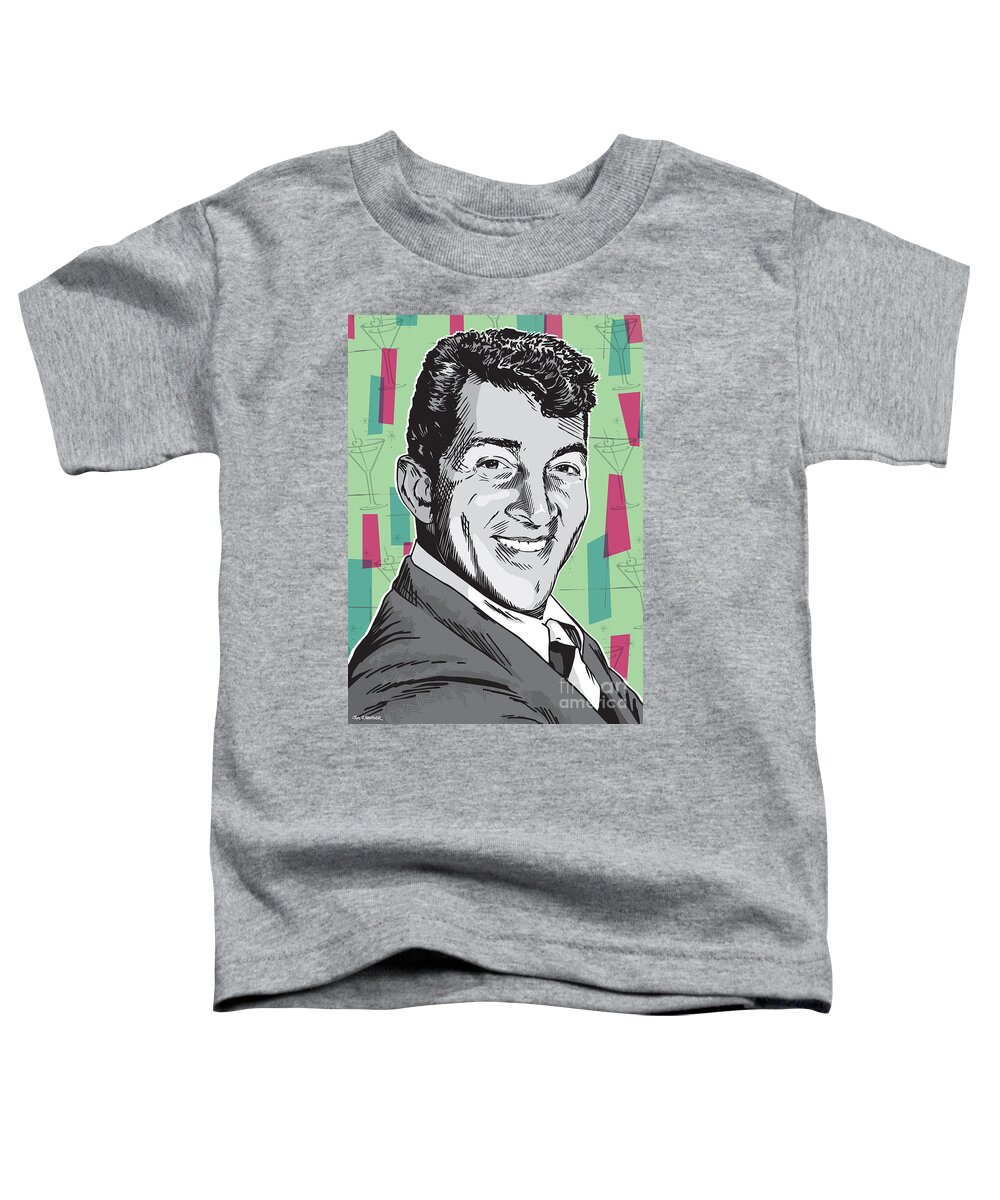 Music Toddler T-Shirt featuring the digital art Dean Martin Pop Art by Jim Zahniser