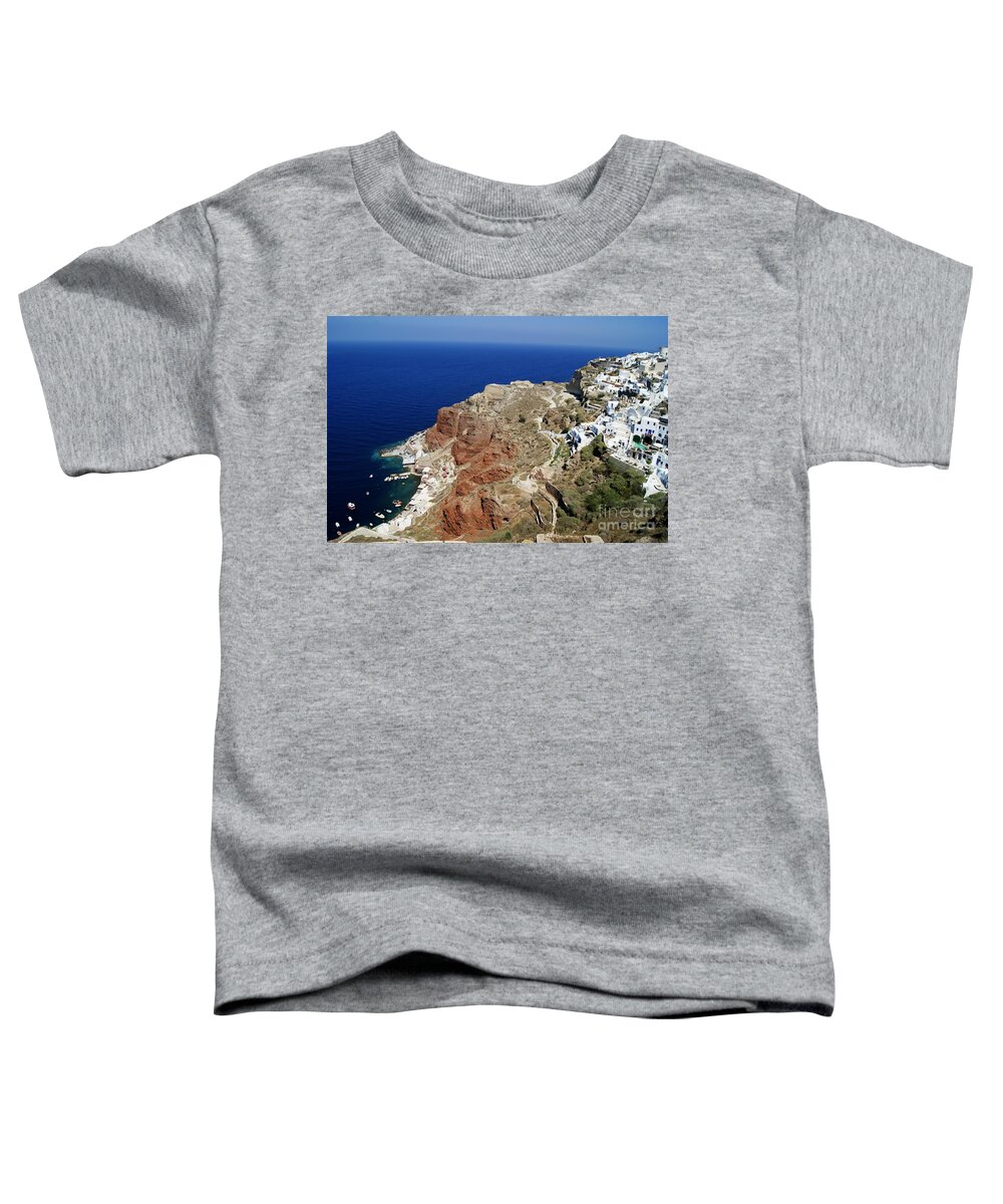  Blue Toddler T-Shirt featuring the photograph Down To The Harbor by David Birchall