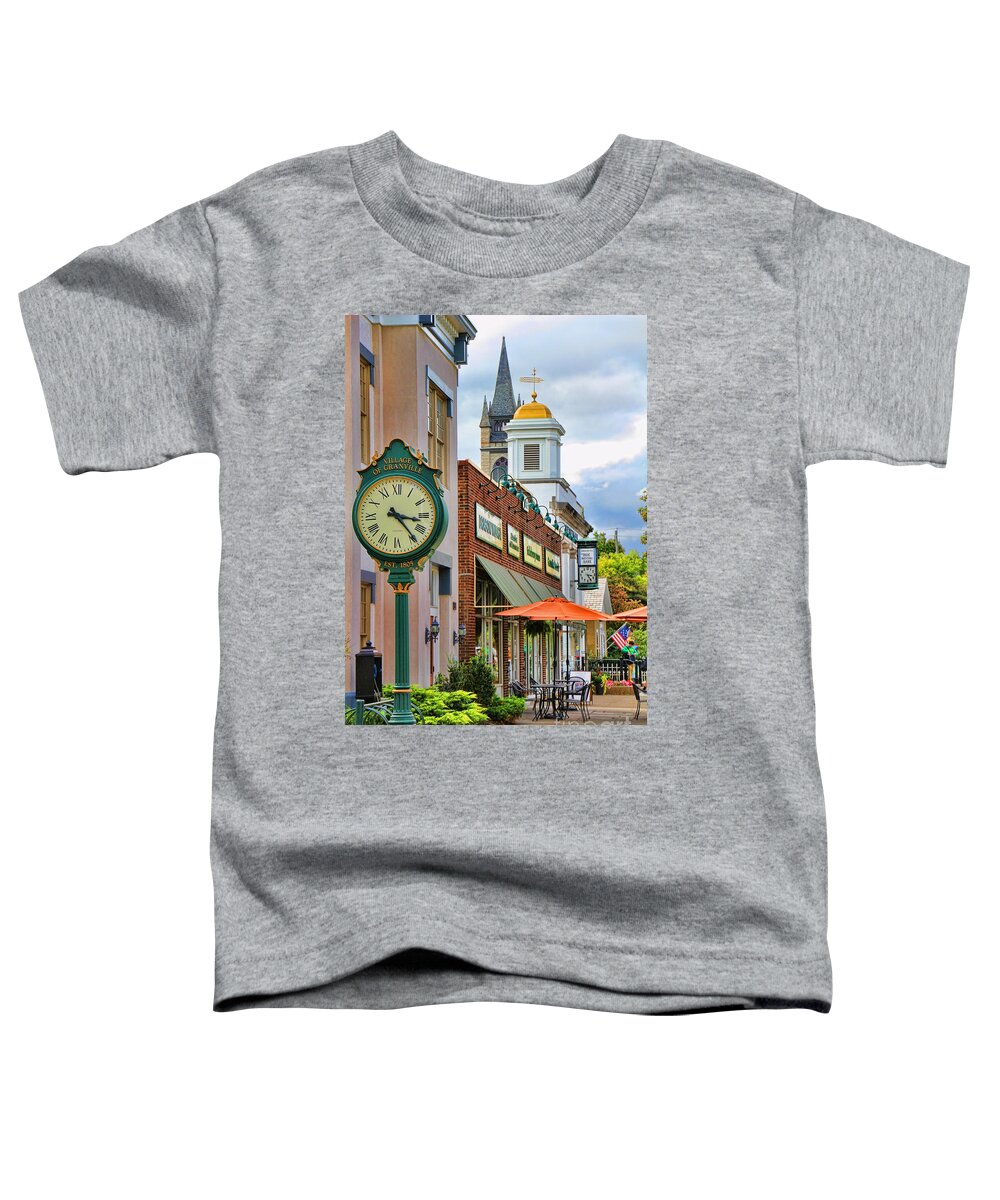 Downtown Granville Ohio Toddler T-Shirt featuring the photograph Downtown Granville Ohio by Jack Schultz