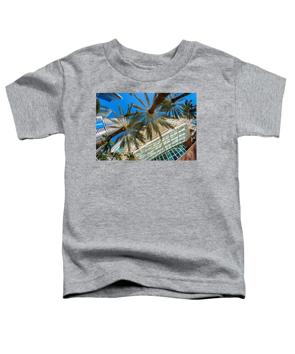 Architecture Toddler T-Shirt featuring the photograph Downtown Miami Fisheye by Raul Rodriguez