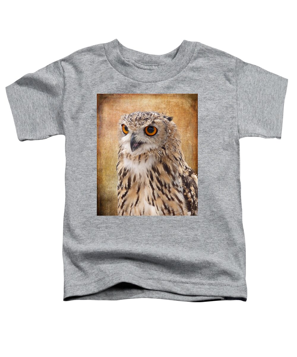Owl Toddler T-Shirt featuring the photograph Eagle Owl by Lynn Bolt