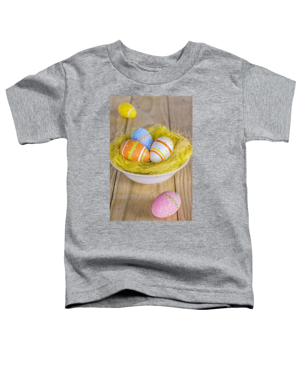 Easter Toddler T-Shirt featuring the photograph Easter eggs by Paulo Goncalves