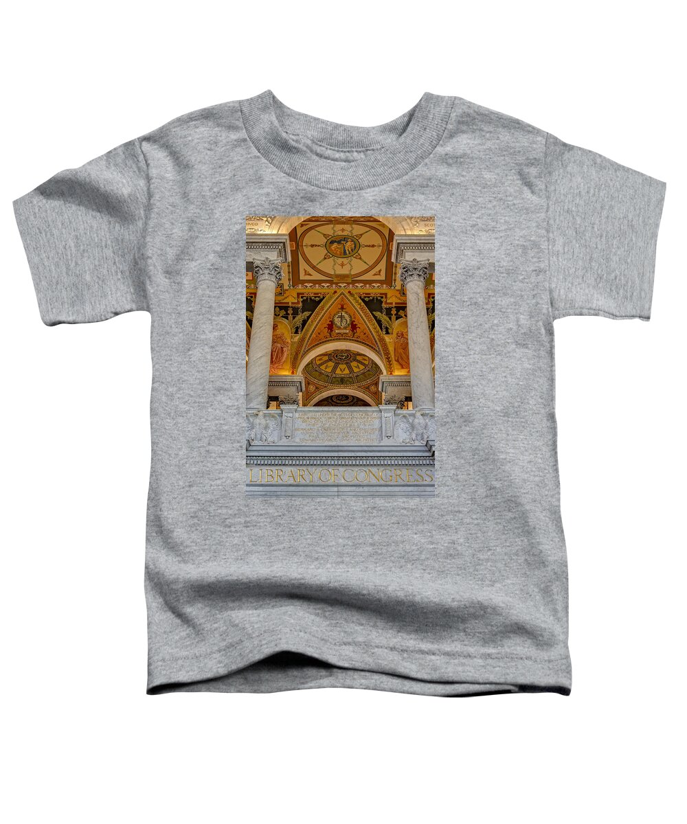 Library Of Congress Toddler T-Shirt featuring the photograph Erected Under The Act Of Congress by Susan Candelario
