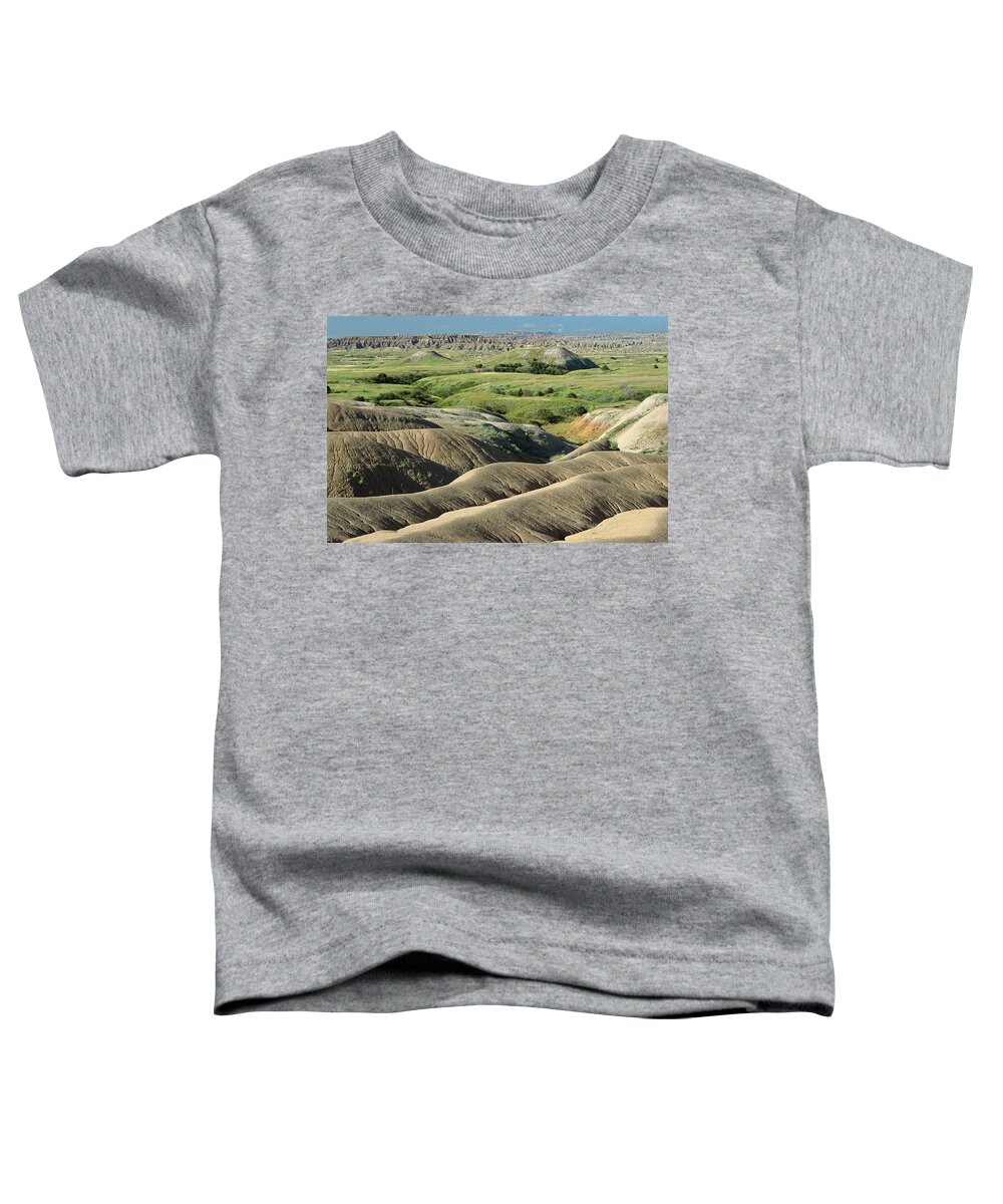 00201740 Toddler T-Shirt featuring the photograph Eroded Landscape Badlands NP by Gerry Ellis
