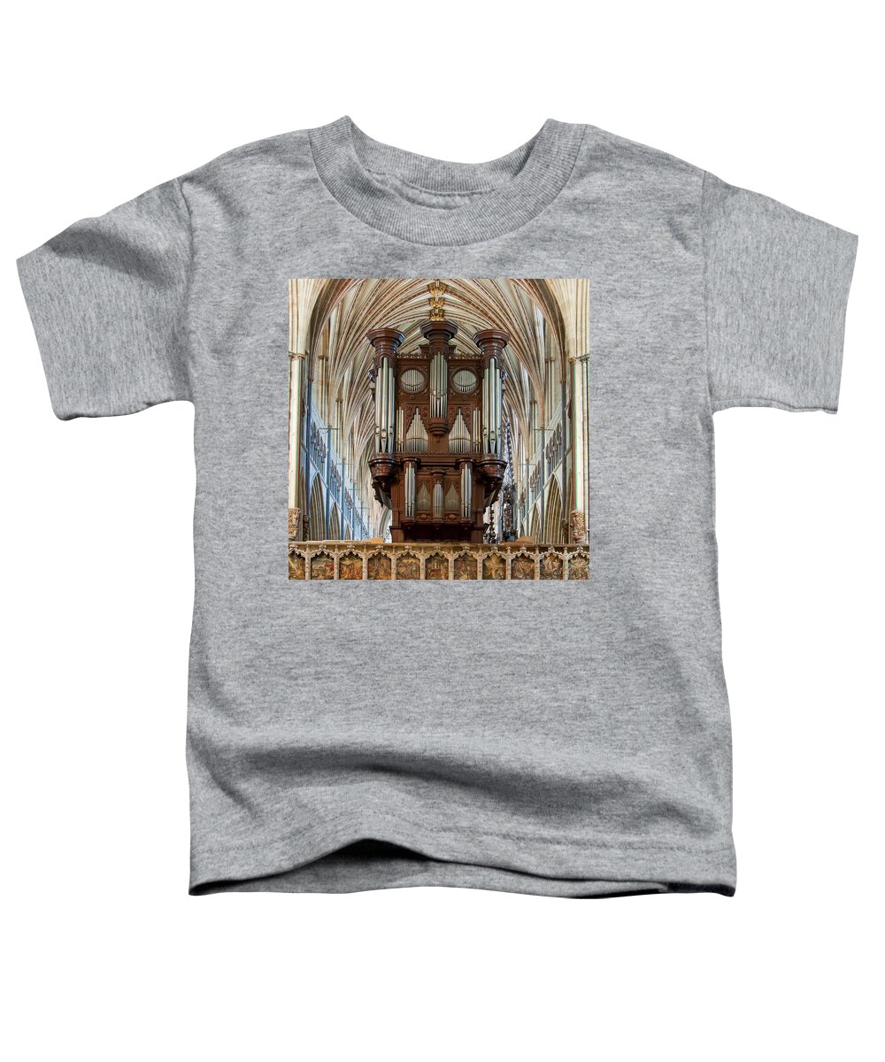 Pipe Organ Toddler T-Shirt featuring the photograph Exeter's King of Instruments by Jenny Setchell