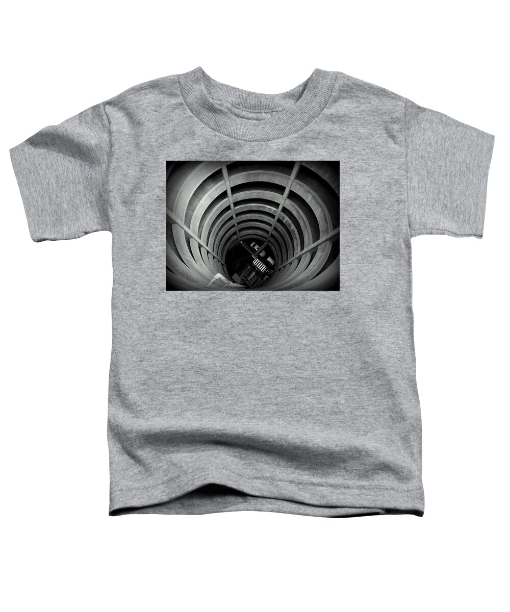 Skompski Toddler T-Shirt featuring the photograph Fear of Height - Black and White by Joseph Skompski