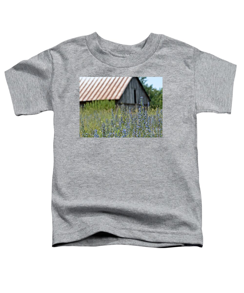 Barn Toddler T-Shirt featuring the photograph Field of Yesterday by Cheryl Baxter