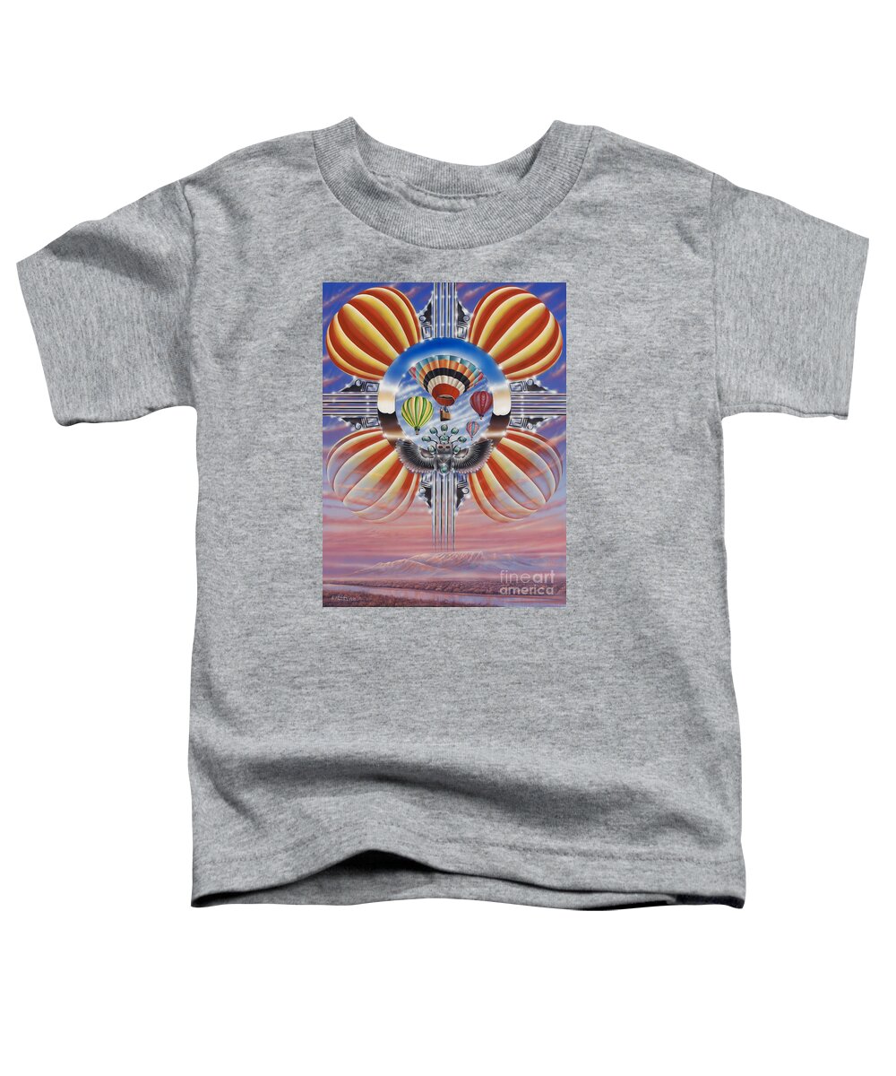 Balloons Toddler T-Shirt featuring the painting Fiesta De Colores by Ricardo Chavez-Mendez