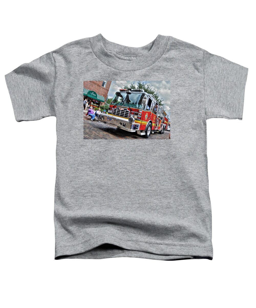 Fire Toddler T-Shirt featuring the photograph Firetruck by David Hart
