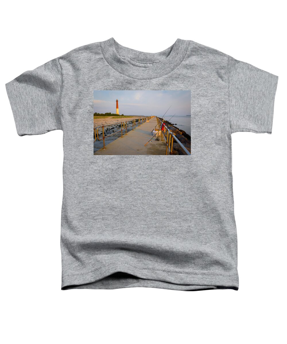 Fishing Toddler T-Shirt featuring the photograph Fishin' Barney at Sun Rise by Mark Rogers