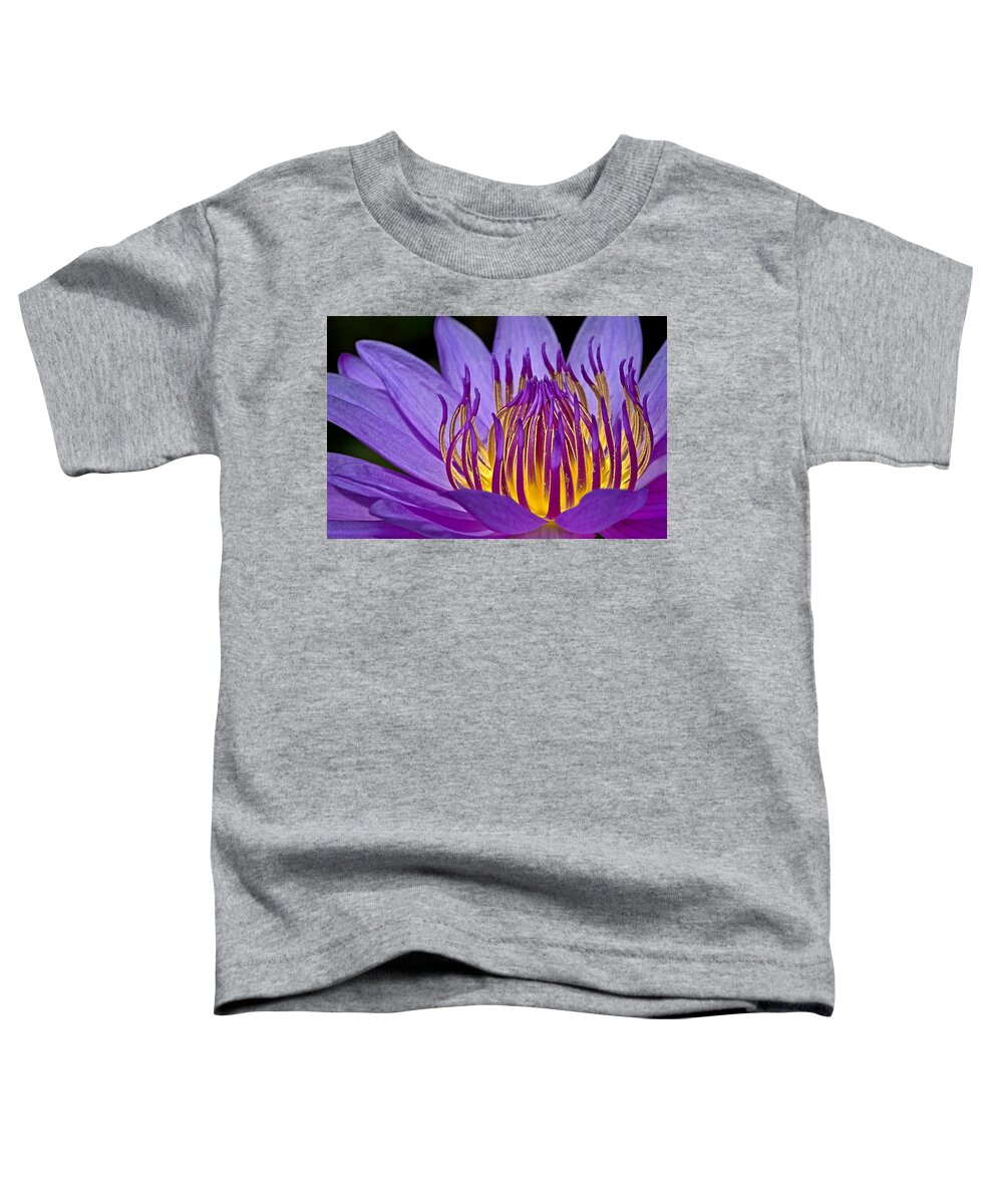 Waterlily Toddler T-Shirt featuring the photograph Flaming Heart by Susan Candelario