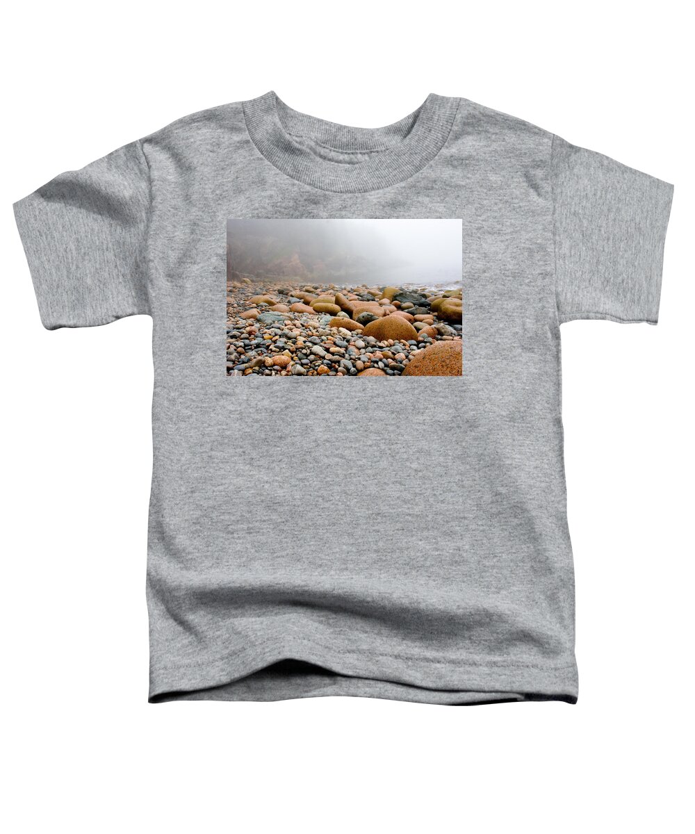 Landscape Toddler T-Shirt featuring the photograph Foggy Frosting on the Rocks by Brent L Ander