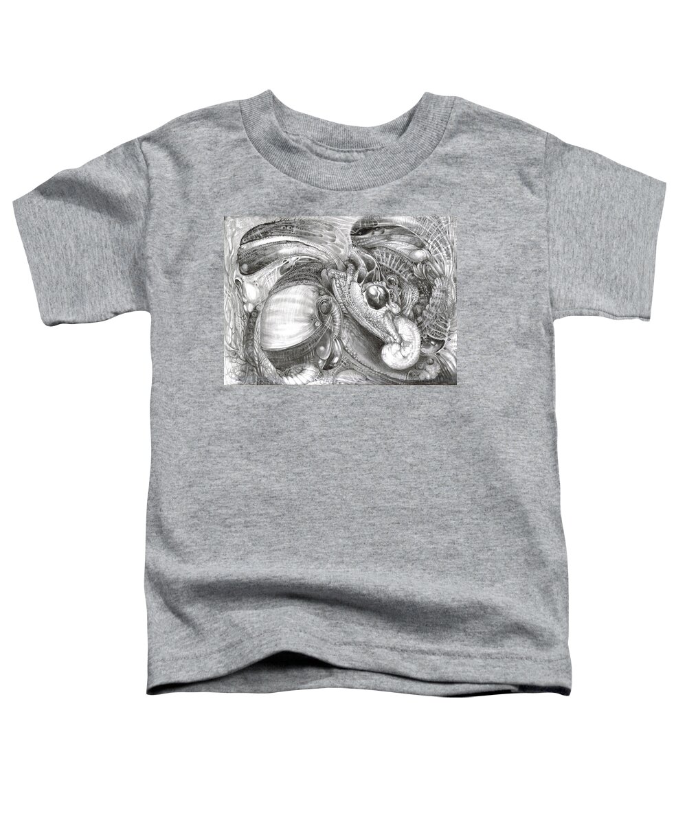 Fomorii Toddler T-Shirt featuring the drawing Fomorii Aliens by Otto Rapp