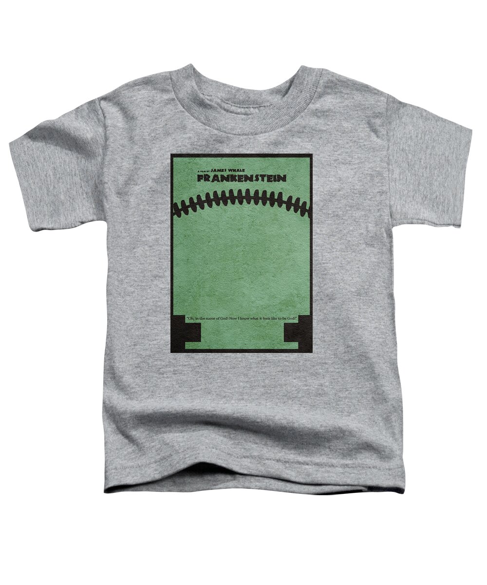Frankenstein Toddler T-Shirt featuring the digital art Frankenstein by Inspirowl Design