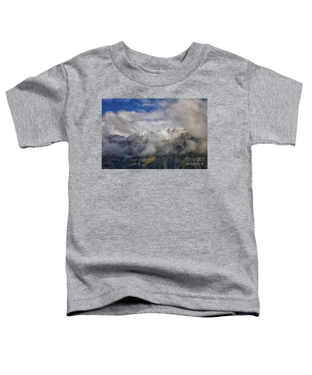 Blue Toddler T-Shirt featuring the photograph Franz Josef Glacier in New Zealand by Patricia Hofmeester
