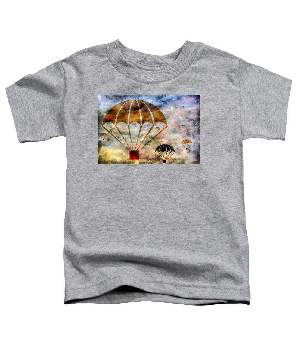 Free Toddler T-Shirt featuring the mixed media Free Falling by Angelina Tamez