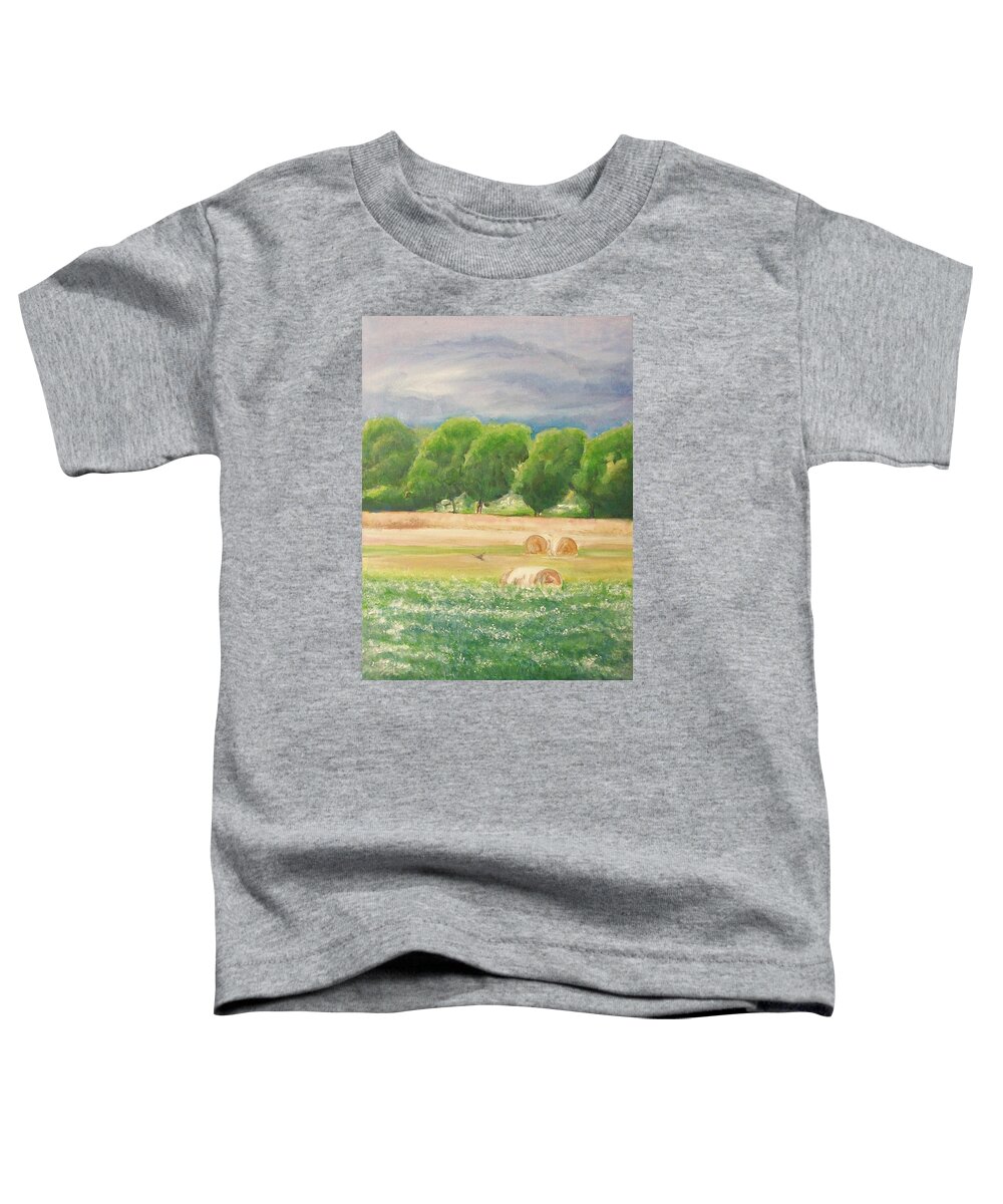Landscape Toddler T-Shirt featuring the painting Freedom by Jane See