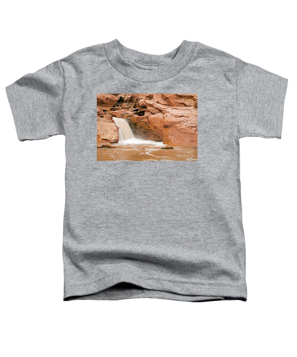 Autumn Toddler T-Shirt featuring the photograph Fremont River Falls Capitol Reef National Park by Fred Stearns