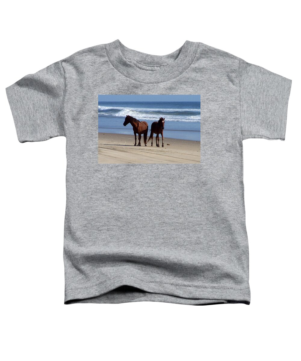 Wild Spanish Mustang Toddler T-Shirt featuring the photograph Friends Forever by Kim Galluzzo