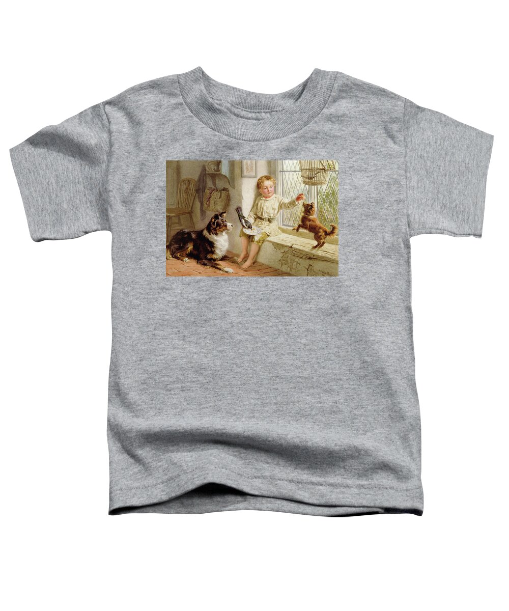 Friends Toddler T-Shirt featuring the painting Friends by Helena J Maguire