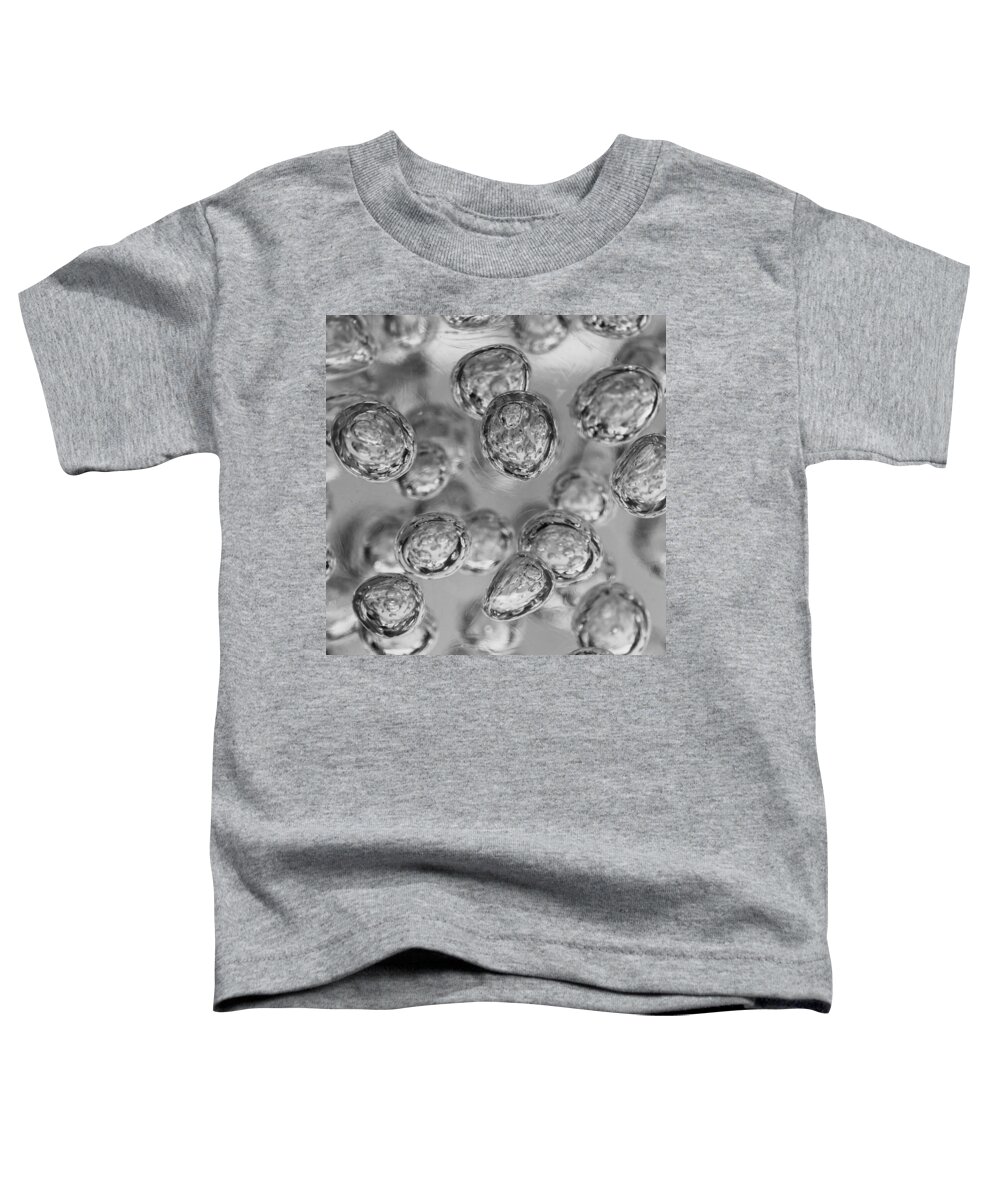 Bubble Toddler T-Shirt featuring the photograph Frozen in Time Black and White by Scott Campbell