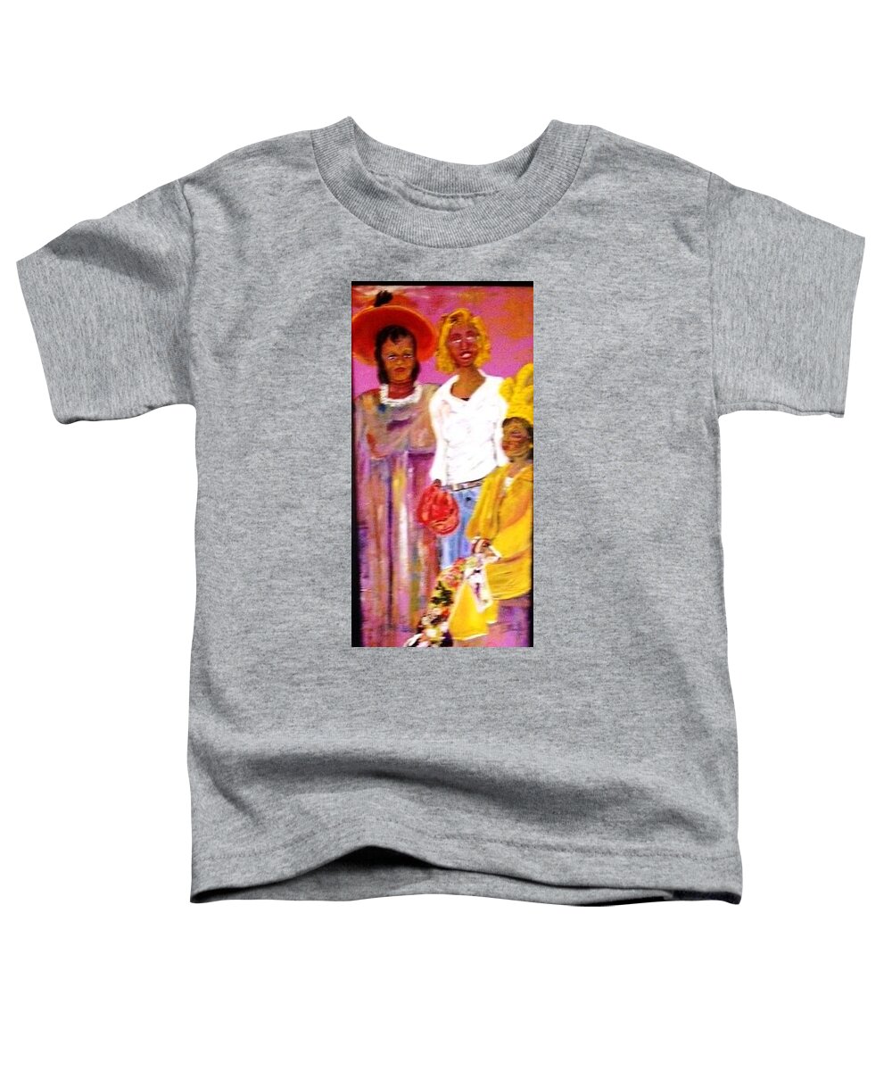 Family Toddler T-Shirt featuring the painting Generations by Peggy Blood