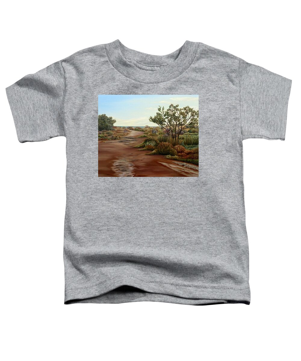 Beach Toddler T-Shirt featuring the painting Genoveses' Walk by Angeles M Pomata