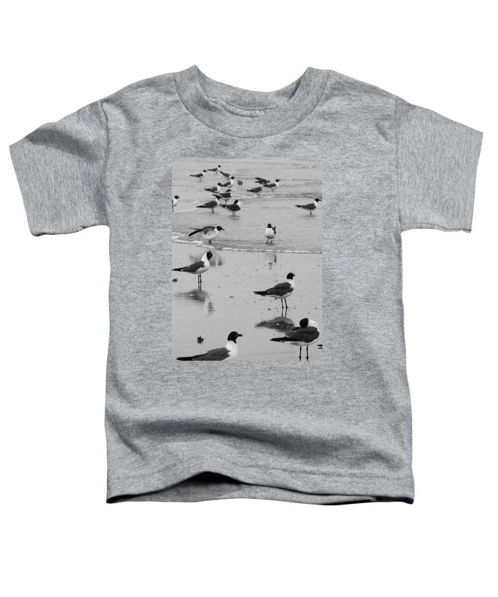 Seagull Toddler T-Shirt featuring the photograph Gettin' Our Feet Wet by Melinda Ledsome