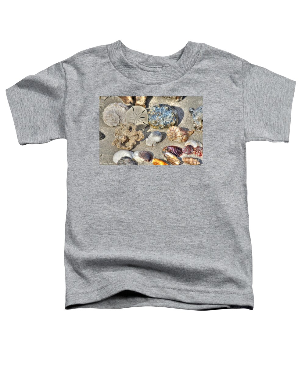 Seashells Toddler T-Shirt featuring the photograph Gifts of the Tides by Benanne Stiens