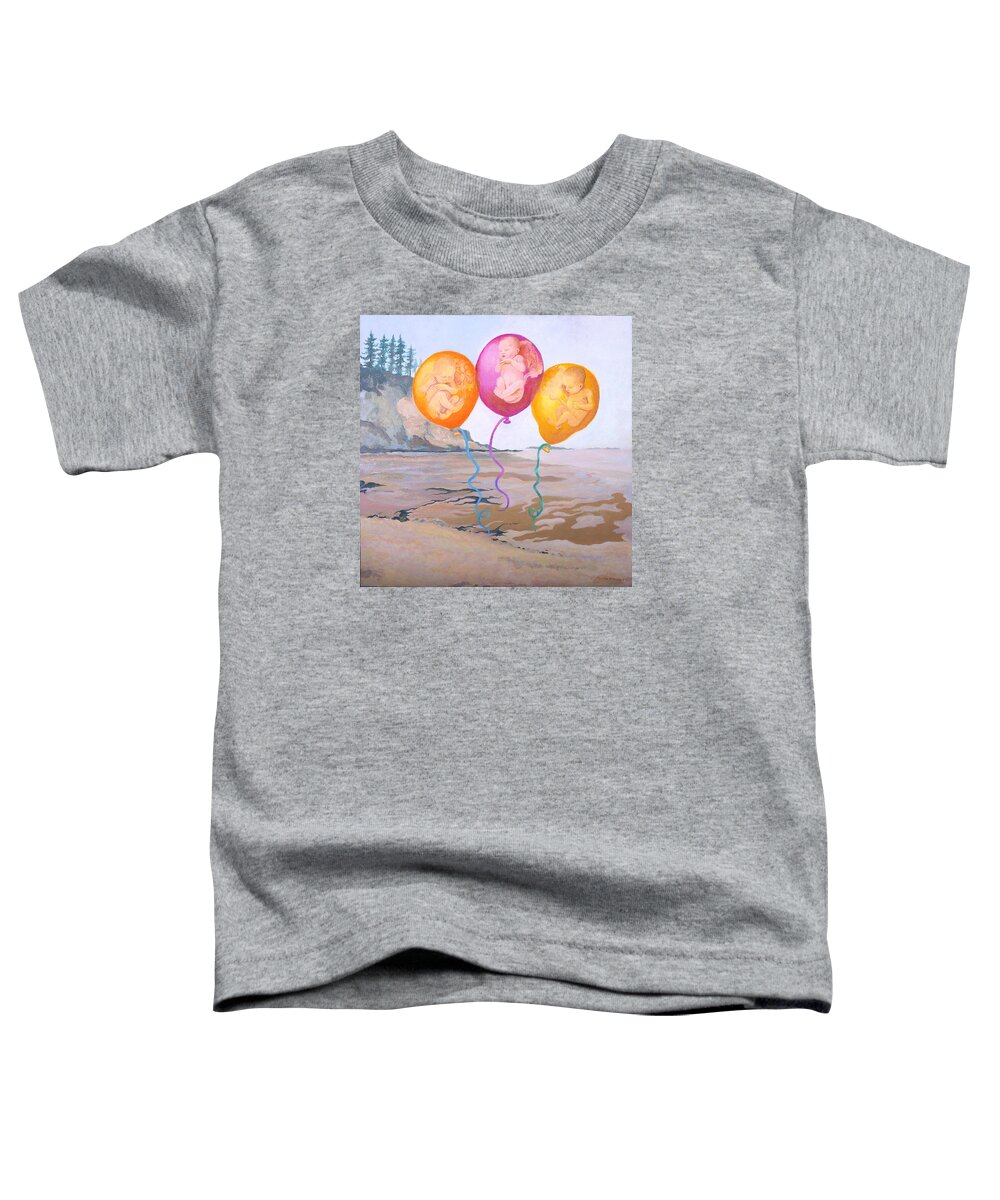 Balloons Toddler T-Shirt featuring the painting Gifts by Susan McNally