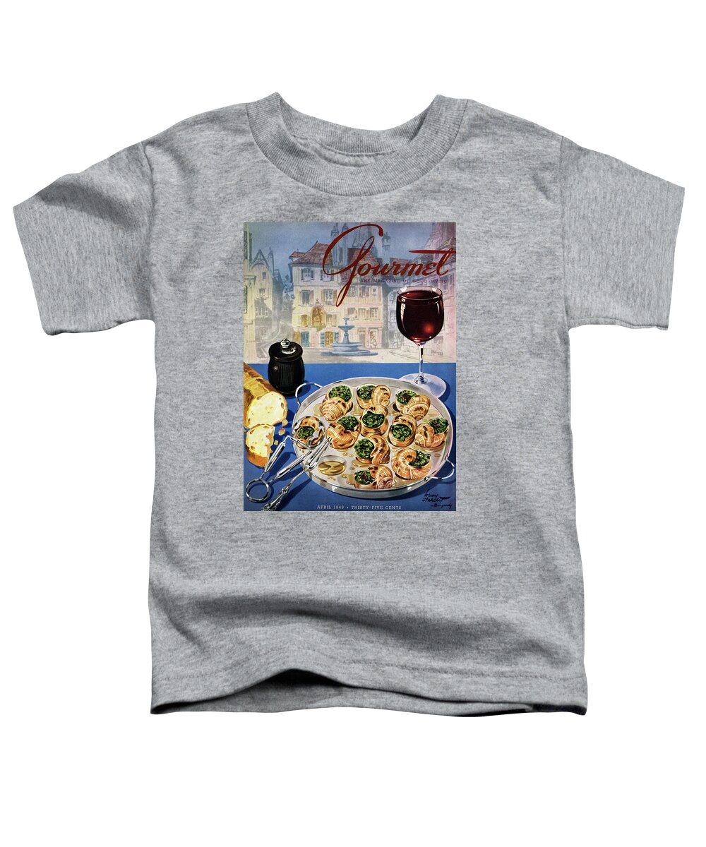 Food Toddler T-Shirt featuring the photograph Gourmet Cover Illustration Of A Platter by Henry Stahlhut