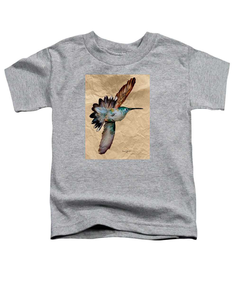 Hummingbird Toddler T-Shirt featuring the painting Grace #2 by Daniel Adams