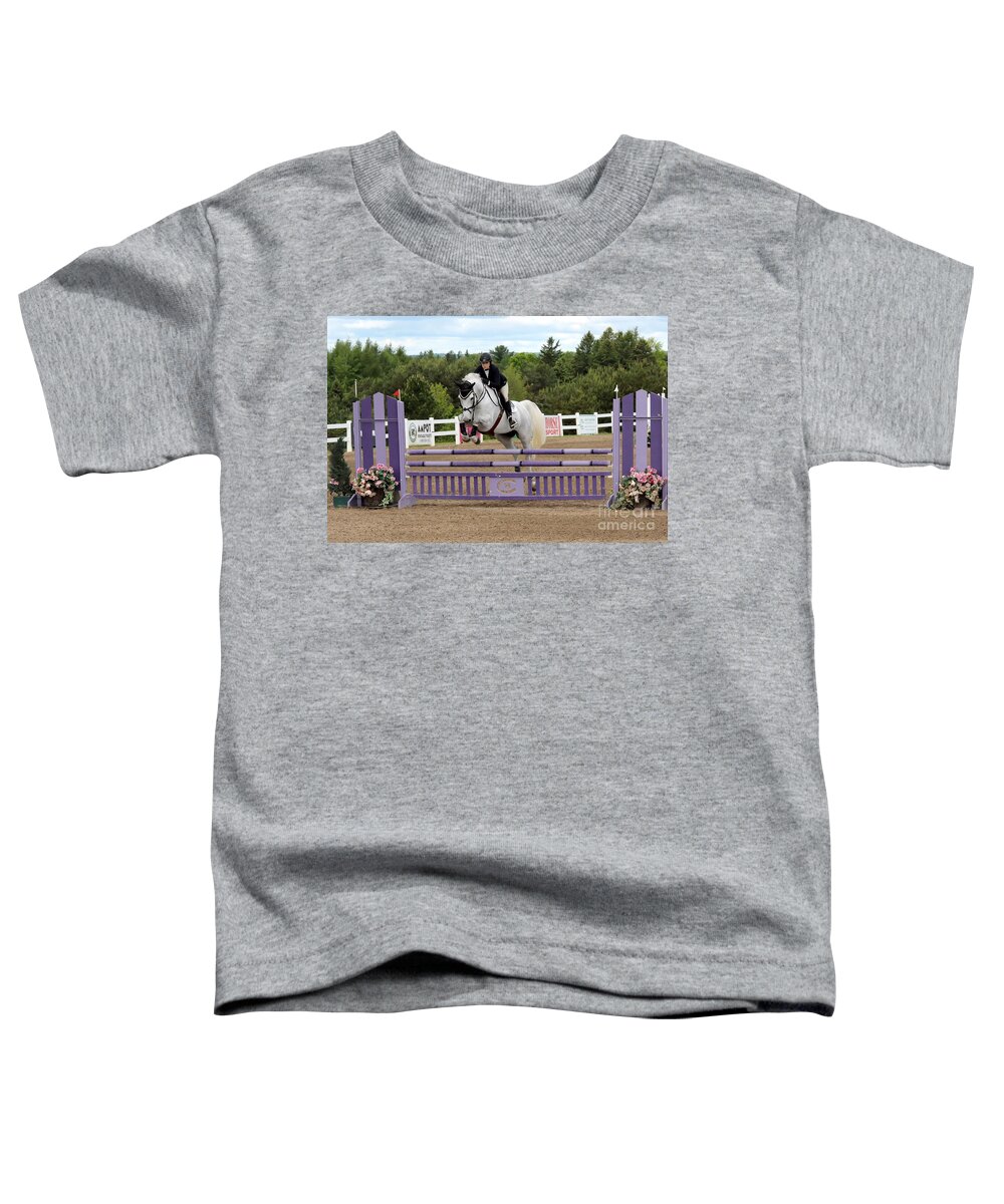 Horse Toddler T-Shirt featuring the photograph Grey Jumper by Janice Byer