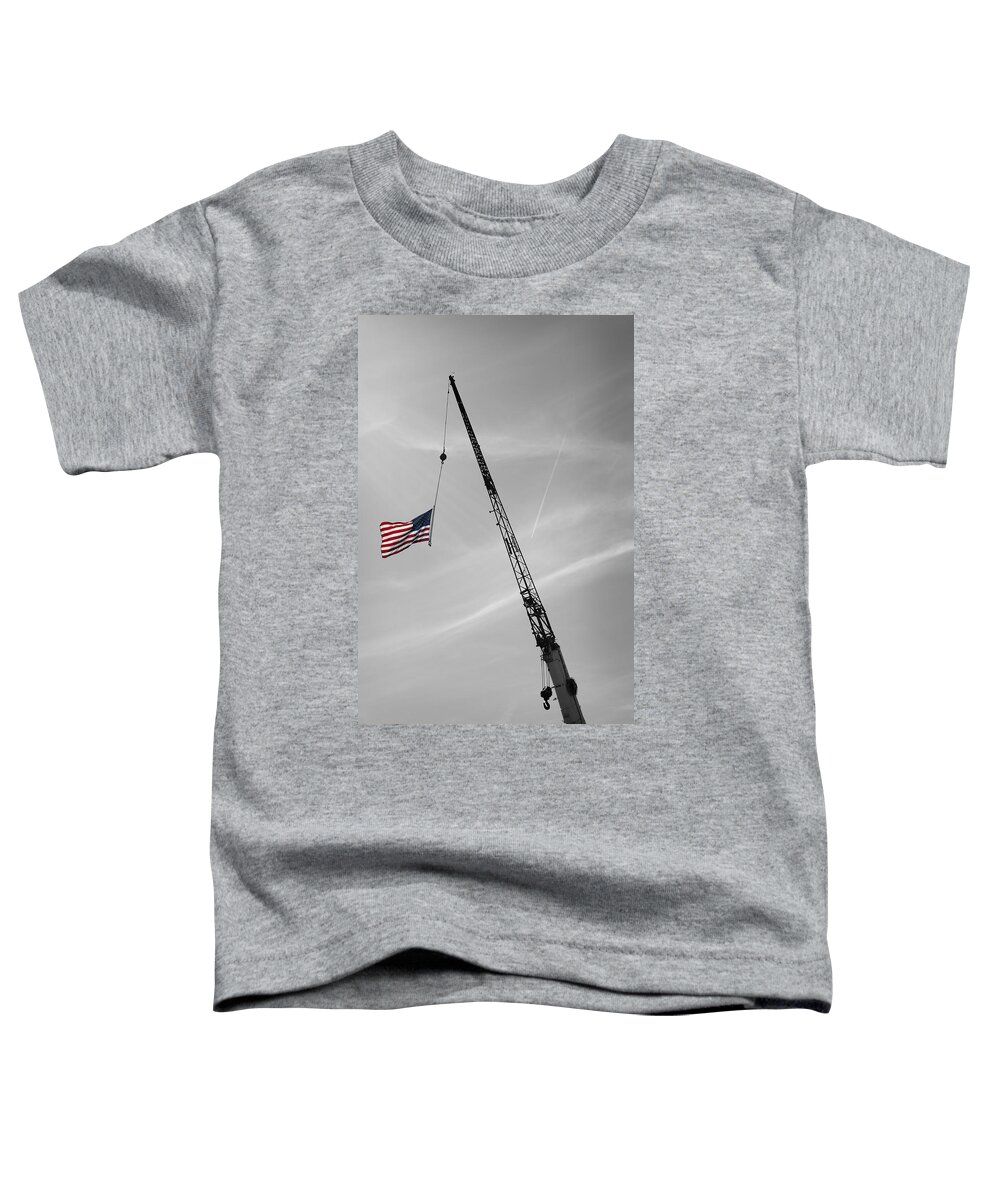 Flag Toddler T-Shirt featuring the photograph Half-Mast by Luke Moore