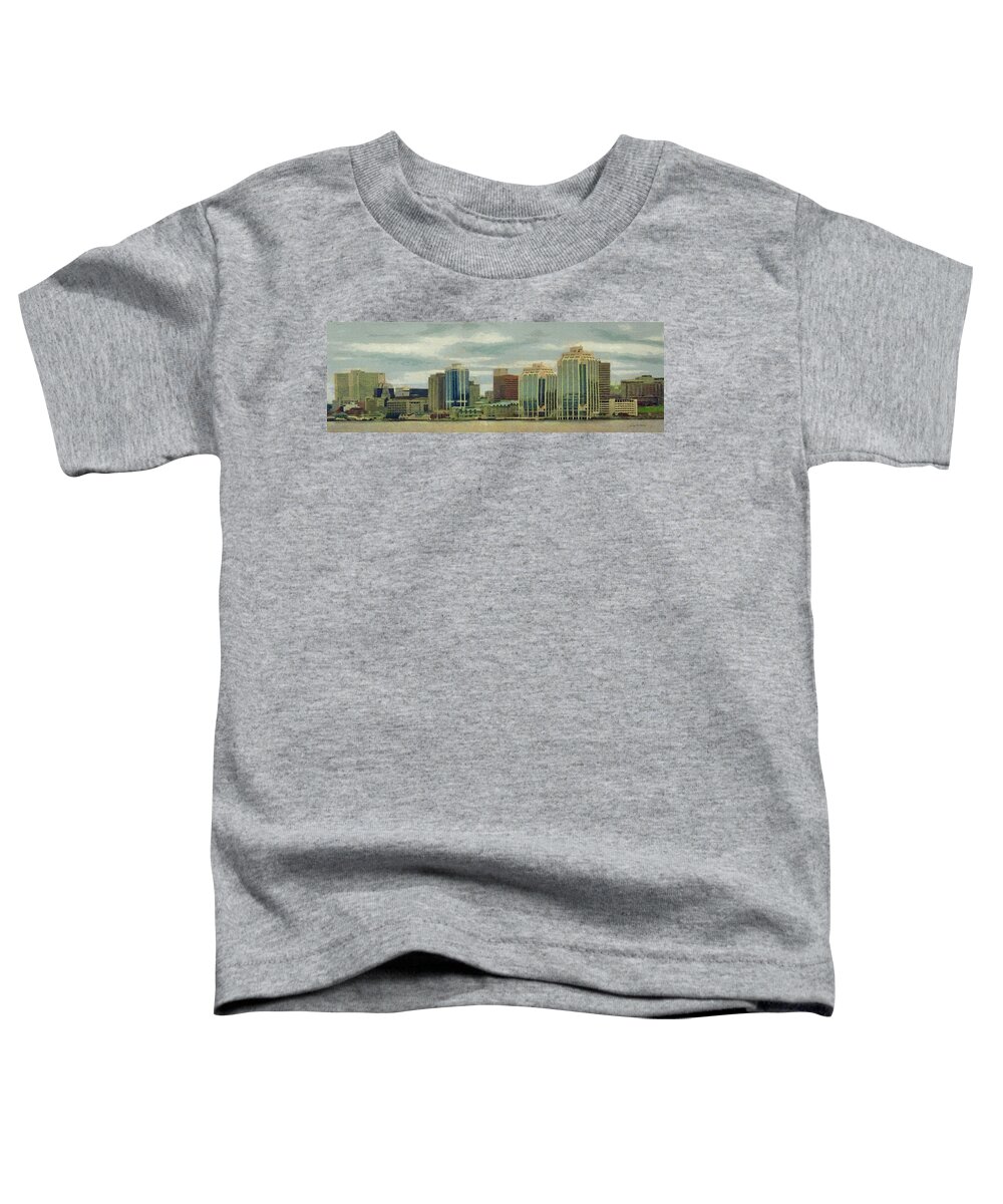 Halifax Toddler T-Shirt featuring the painting Halifax from the Harbour by Jeffrey Kolker