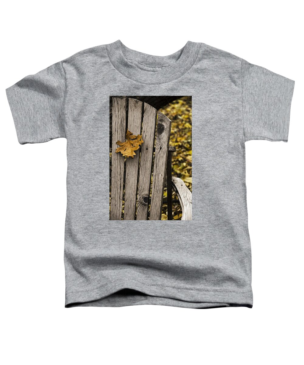 Autumn Toddler T-Shirt featuring the photograph Hanging On by Sandra Parlow