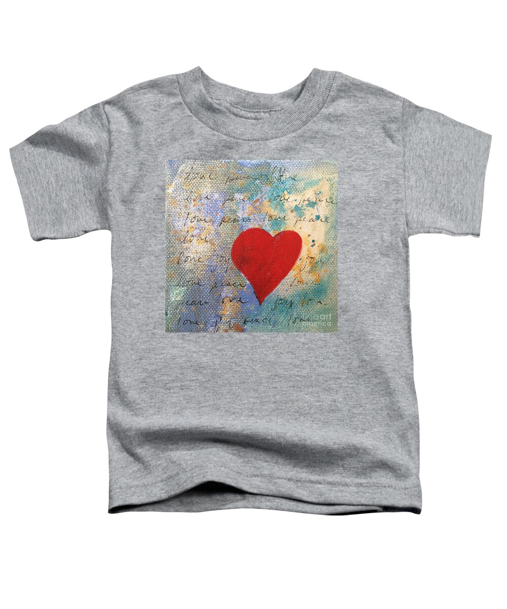 Heart #9 Toddler T-Shirt featuring the painting Heart #9 by Robin Pedrero