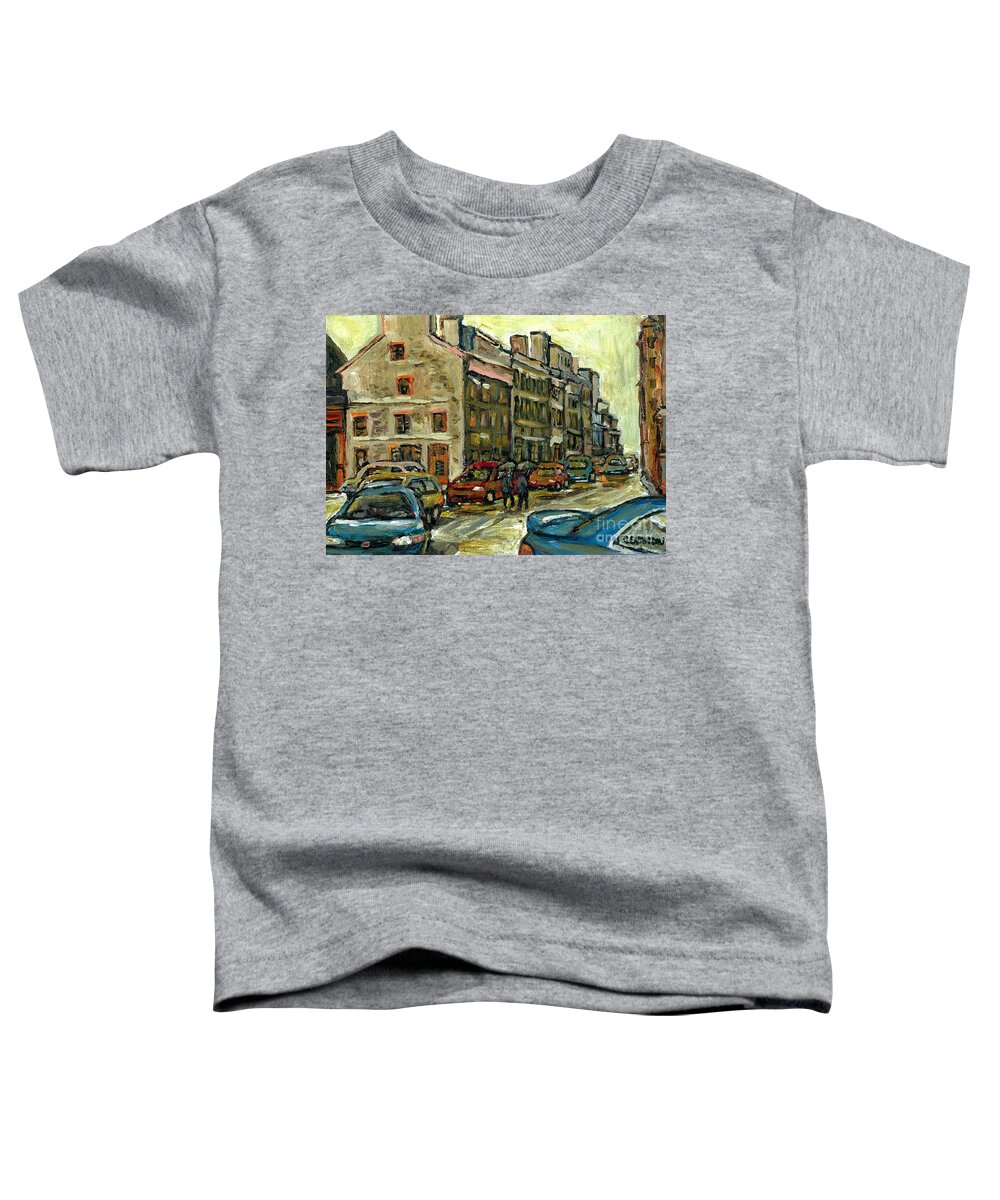 Pierre Du Calvet House Old Montreal Toddler T-Shirt featuring the painting Historical Art Old Montreal Landmark Pierre Du Calvet House Celebrate Montreal 375 Carole Spandau by Carole Spandau
