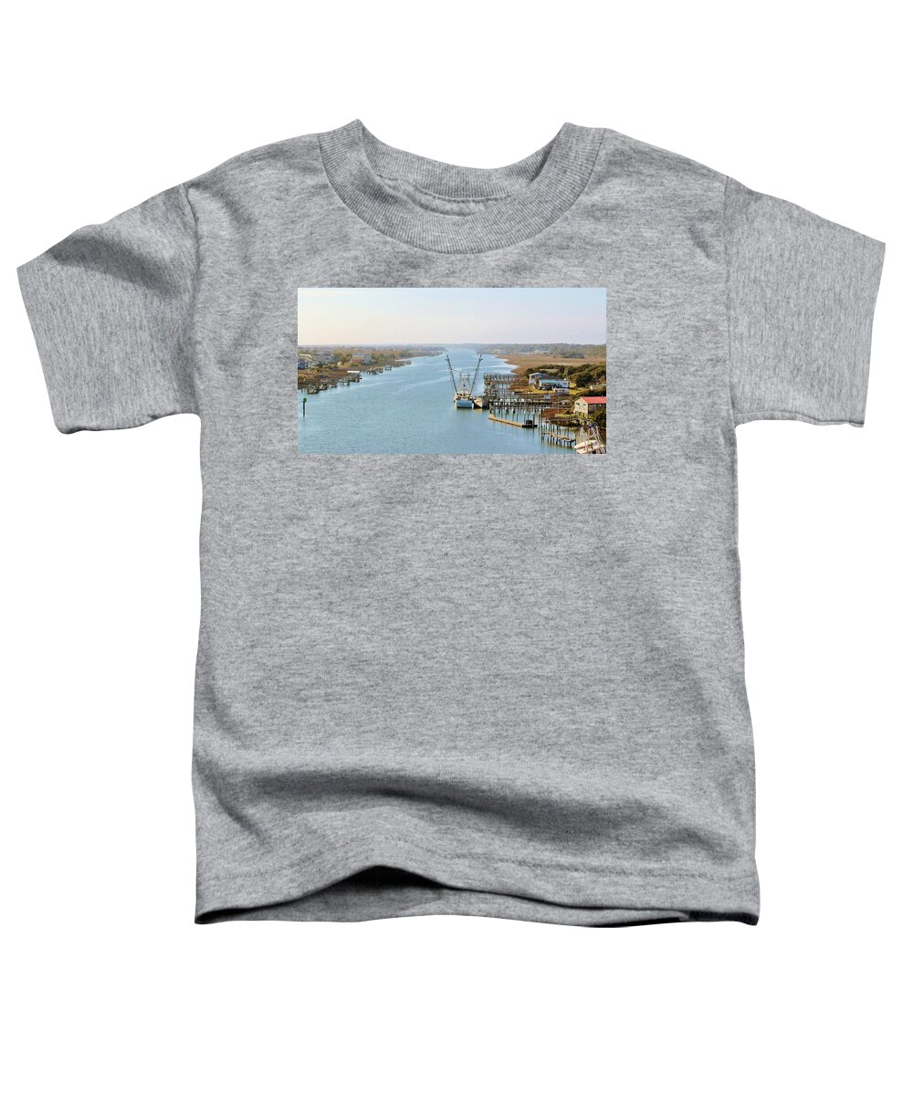 Beach Toddler T-Shirt featuring the photograph Holden Beach In NC by Cynthia Guinn